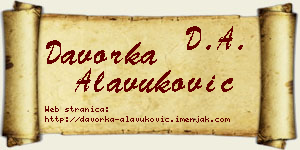 Davorka Alavuković vizit kartica